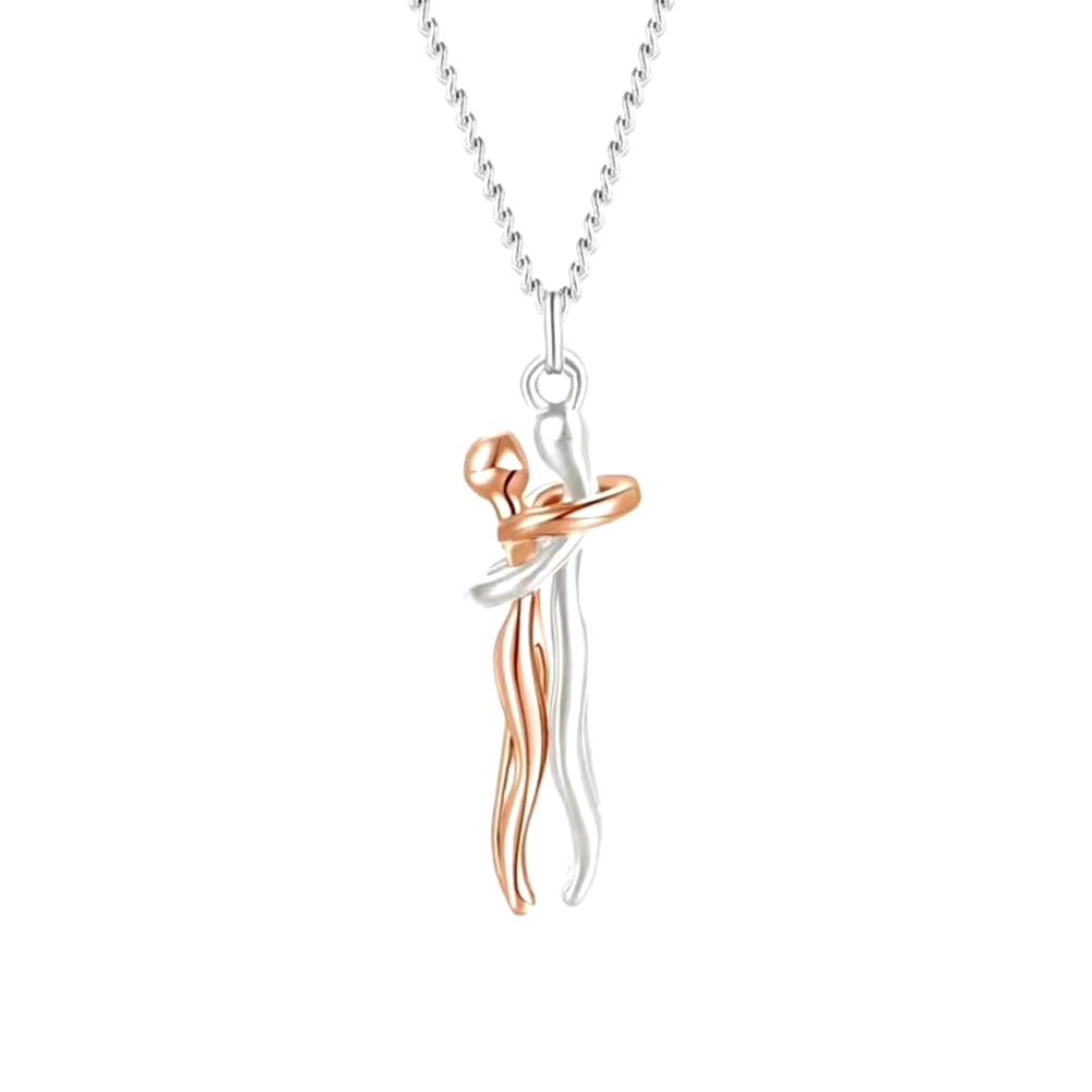 Embrace Forever – Adjustable Hugging Couple Pendant Necklace for Lovers
