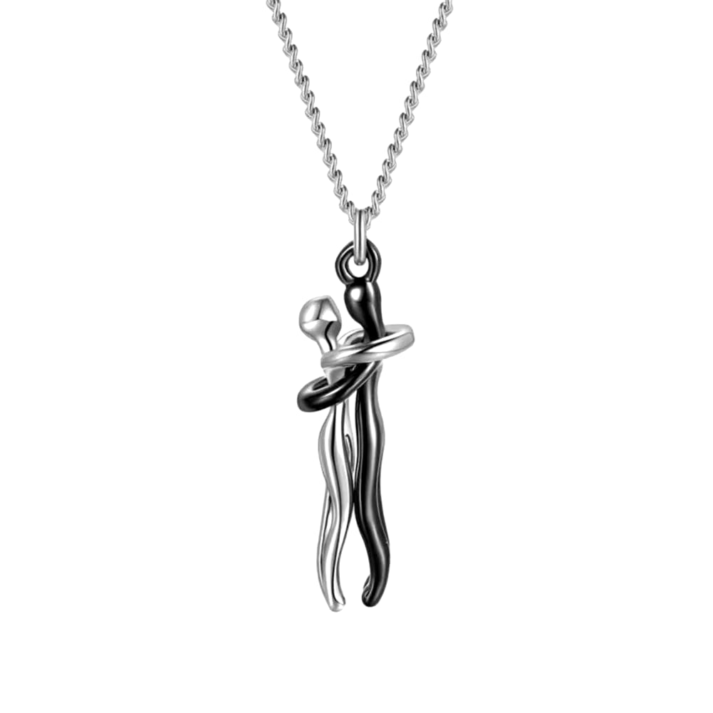 Embrace Forever – Adjustable Hugging Couple Pendant Necklace for Lovers